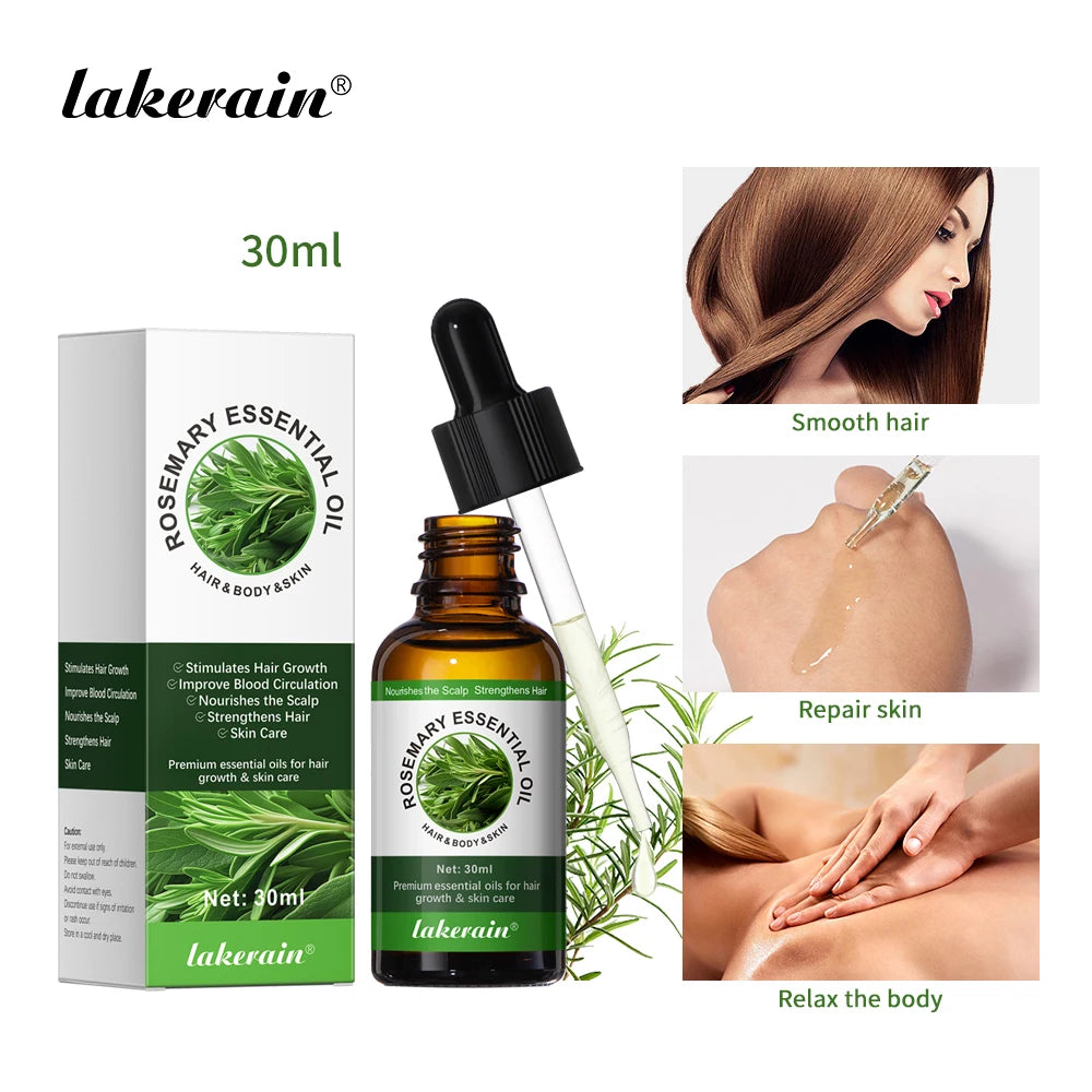 Lakerain Rosemary Essential Oil For Scalp Hair And Body Care