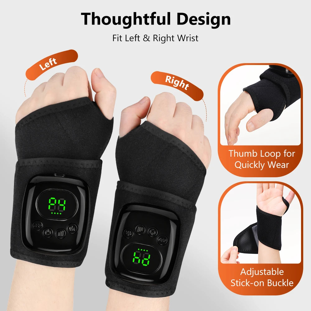 Hailicare Cordless Heated Wrist Massager With Four Air Compression Modes