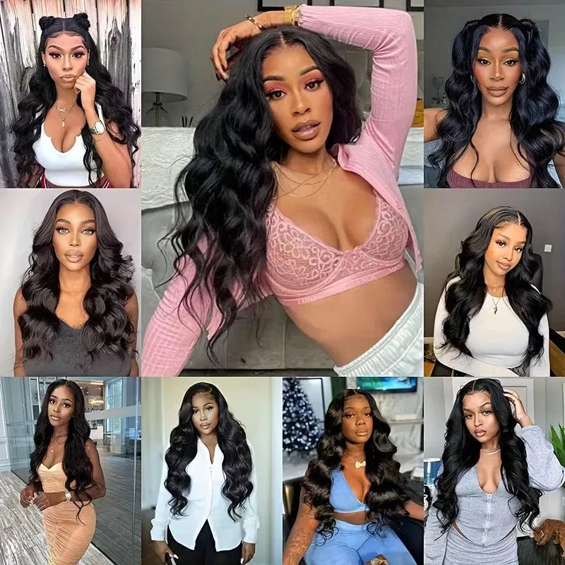 Gureimi Brazilian Body Wave Human Hair Bundles With Lace Closure