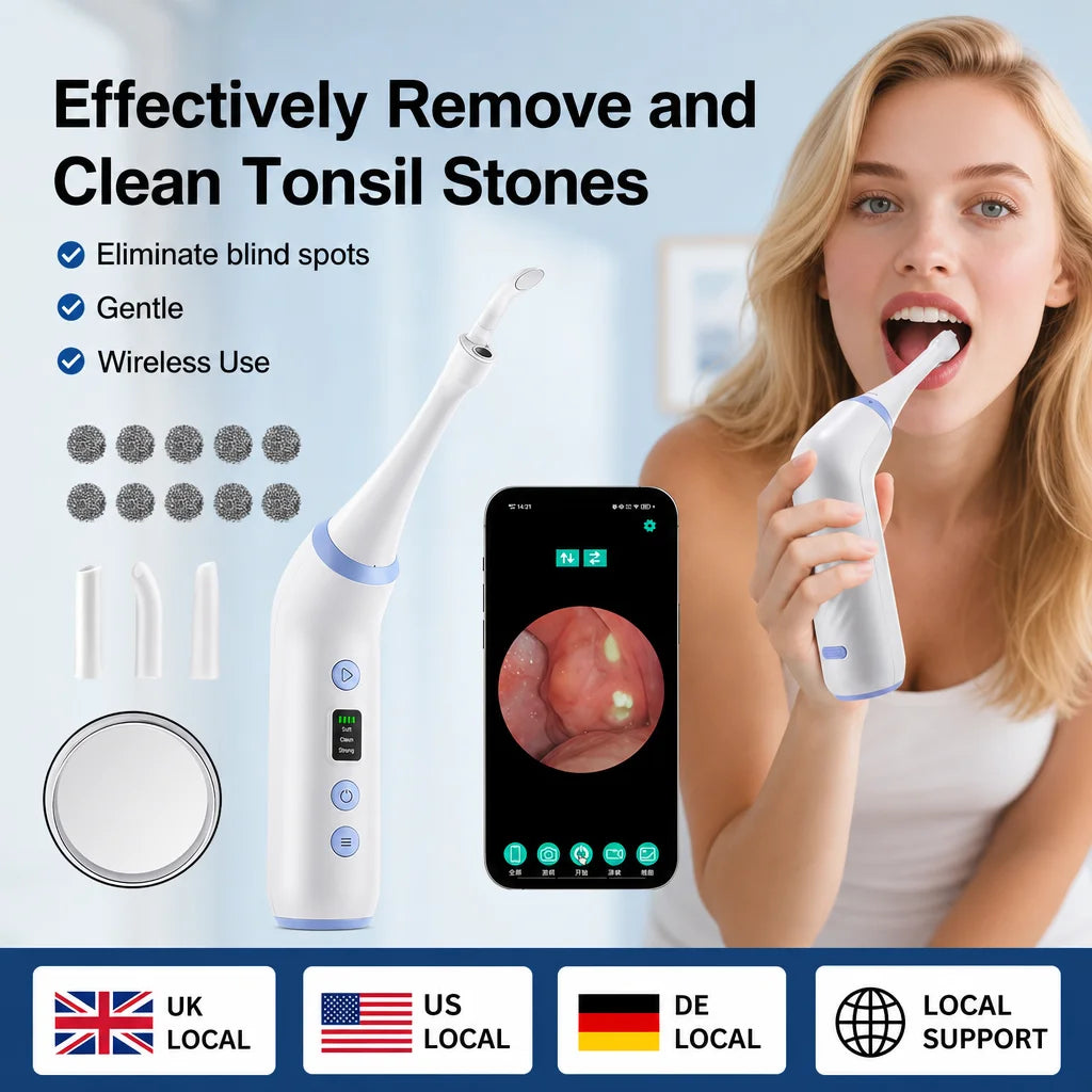 Hailicare Camera Tonsil Stone Remover With LED Light And Suction