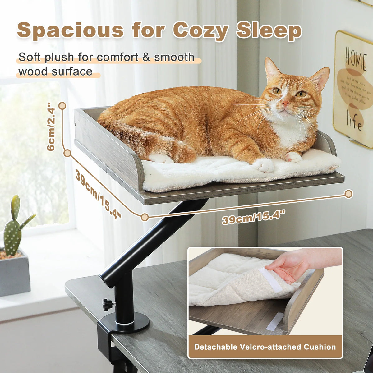 PAWZ Road Rotatable Cat Desk Bed With Adjustable Hammock Stand