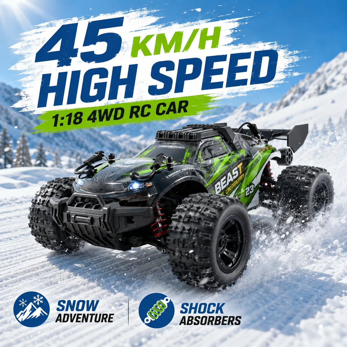 ZNLYRION 4WD Off Road RC Buggy With Metal Bottom Plate
