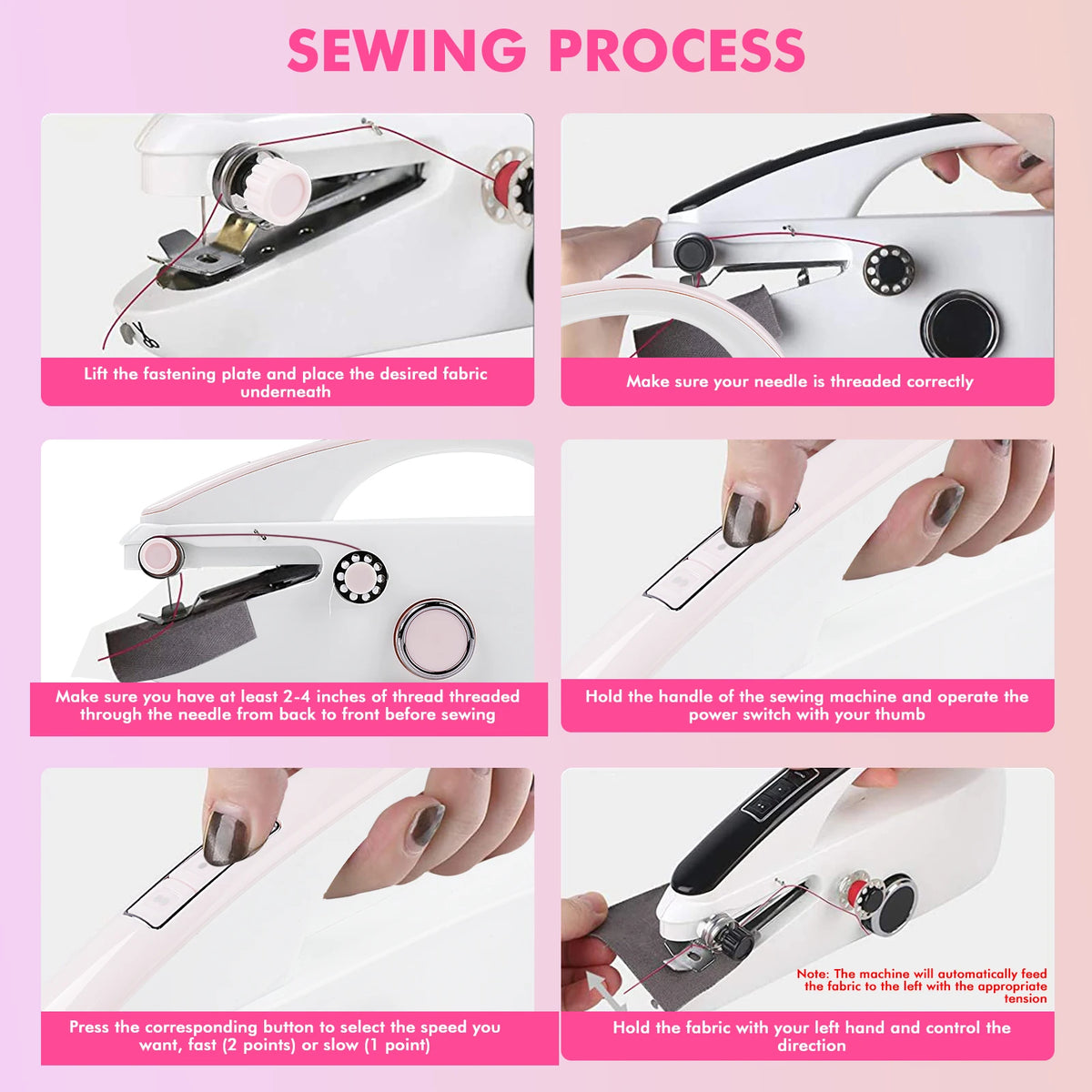 LetCartMaker Portable Electric Sewing Machine With Needlework Kit