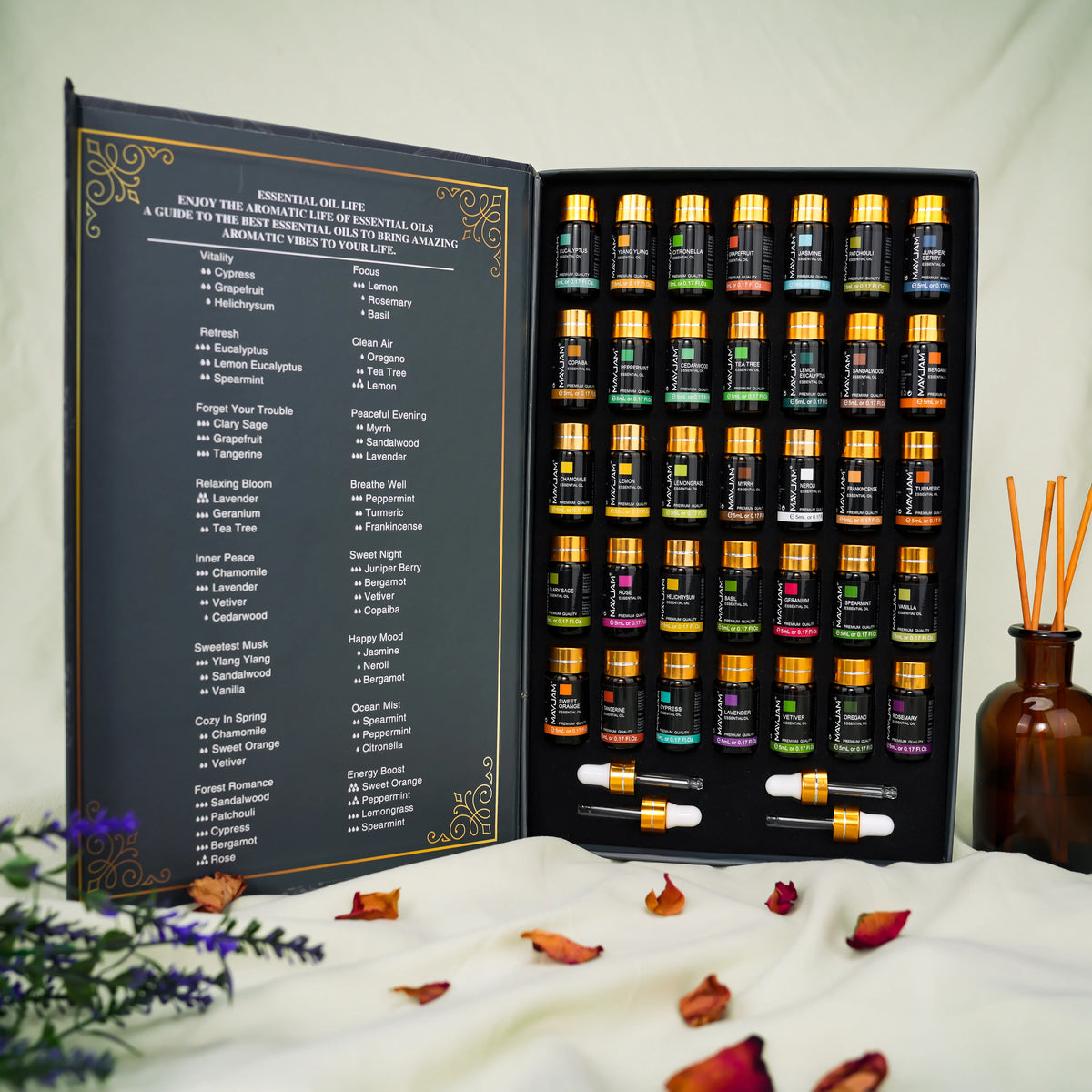 MAYJAM Essential Oils Gift Set for Aromatherapy and Home Fragrance