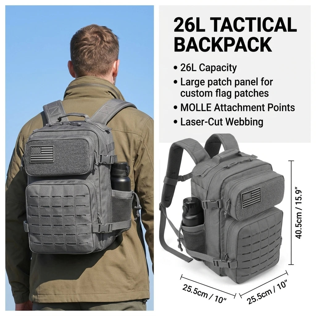 ReFire Gear MOLLE Backpack for Hiking Camping and Travel