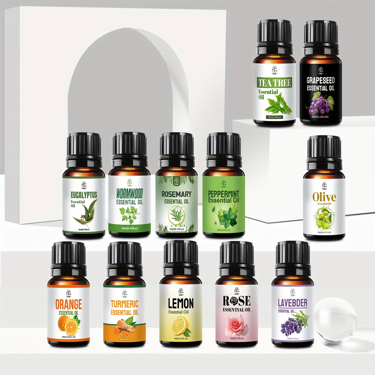 Aoao Essential Oil Blend Set For Skin Hair And Massage
