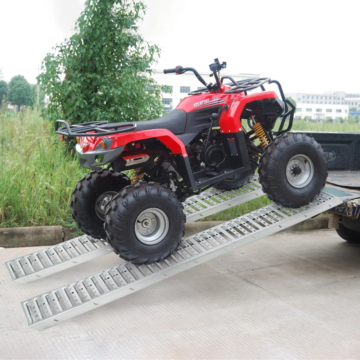 HiMISS Heavy Duty Steel Loading Ramps With Anti Slip Surface