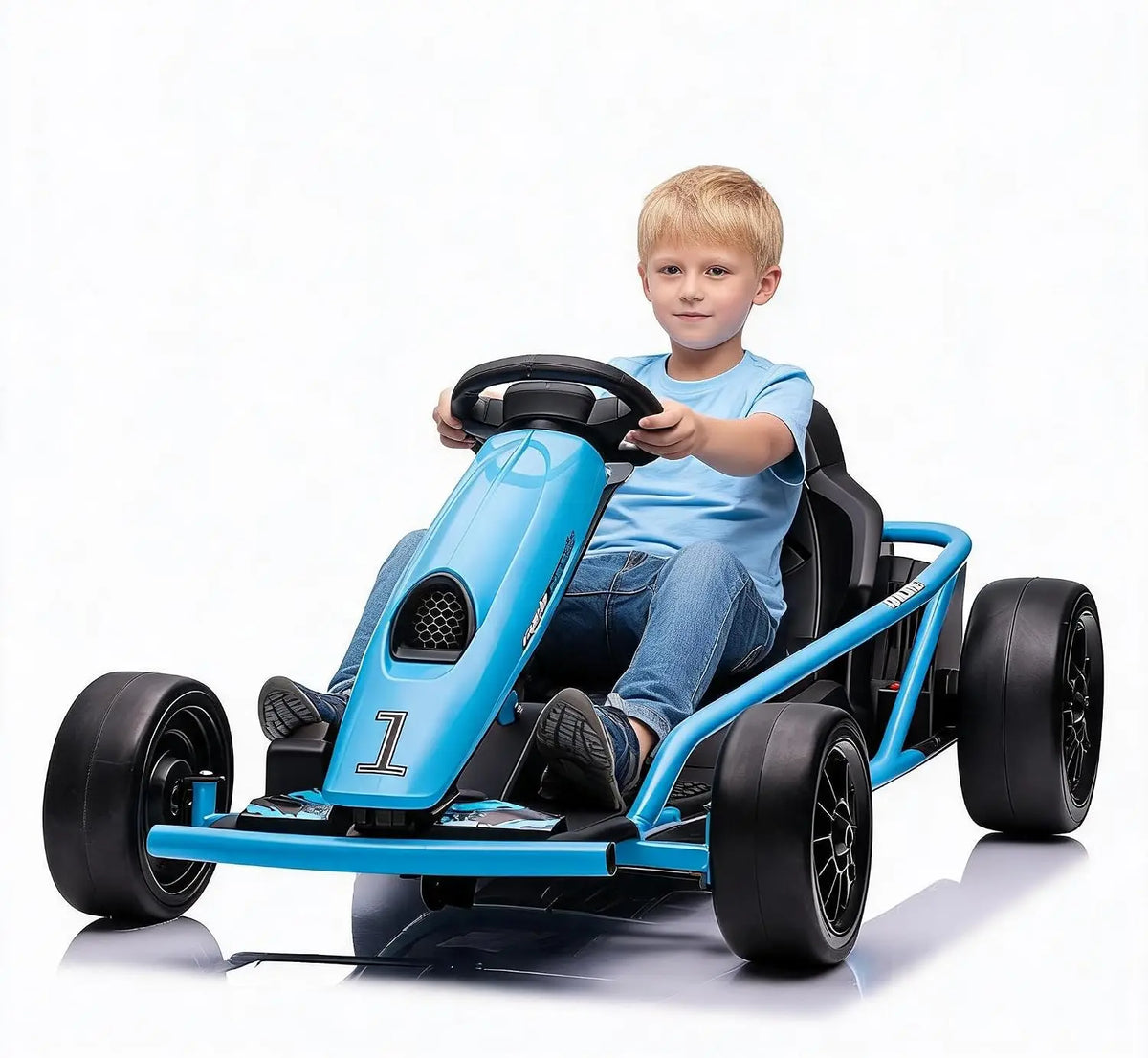 Tacleekii Electric Drift Go Kart for Kids With Dual Motors