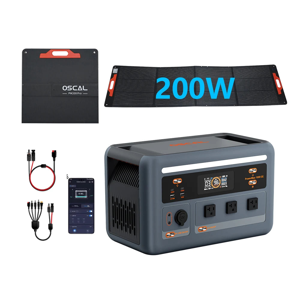 OSCAL PowerMax Portable Power Station With LiFePO4 Battery And UPS