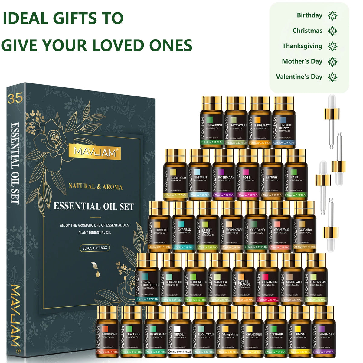 MAYJAM Essential Oil Set for Diffusers and Home Fragrance