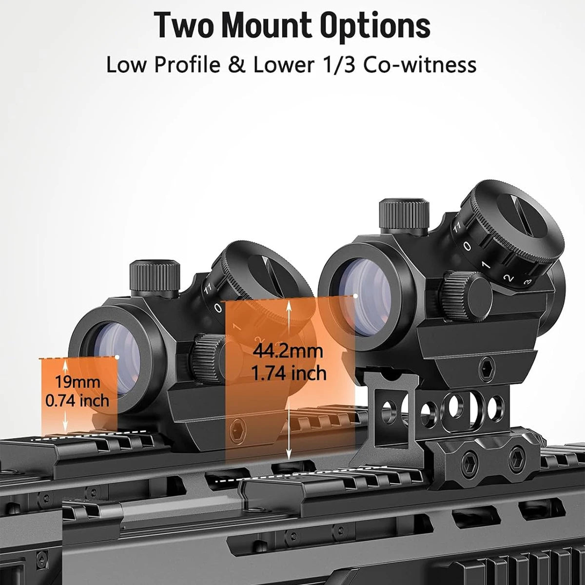 LAMBUL Red Dot Reflex Sight With Riser Mount Waterproof w/?