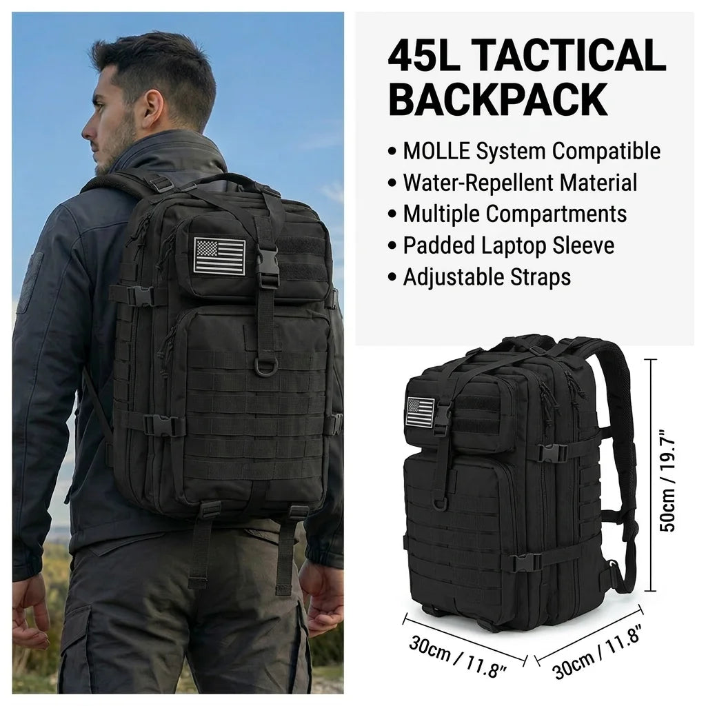 ReFire Gear Fishing Backpack With Molle Storage Pockets