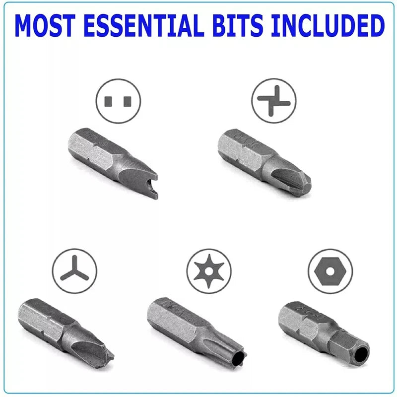 Security Screwdriver Bit Set With Magnetic Extension Holder