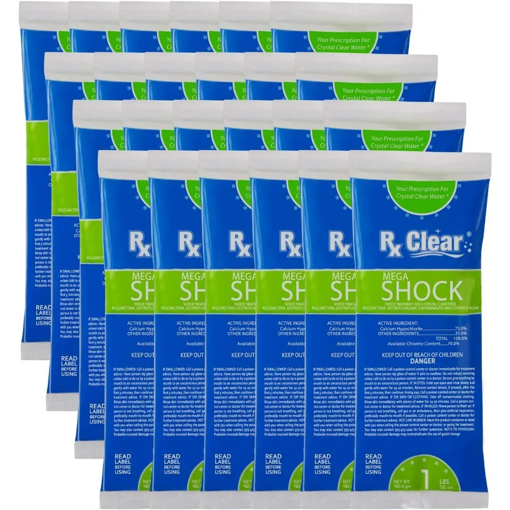 Rx Clear Mega Shock 73 Percent Calcium Hypochlorite Pool Sanitizer