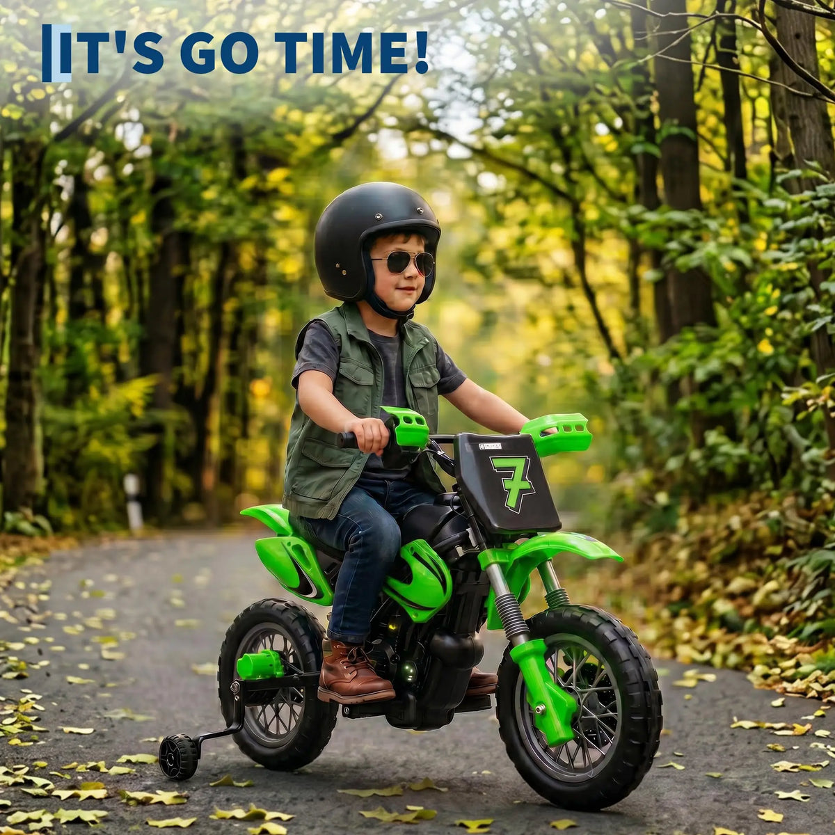 HiMISS Kids Electric Motorcycle Ride On Toy With Training Wheels