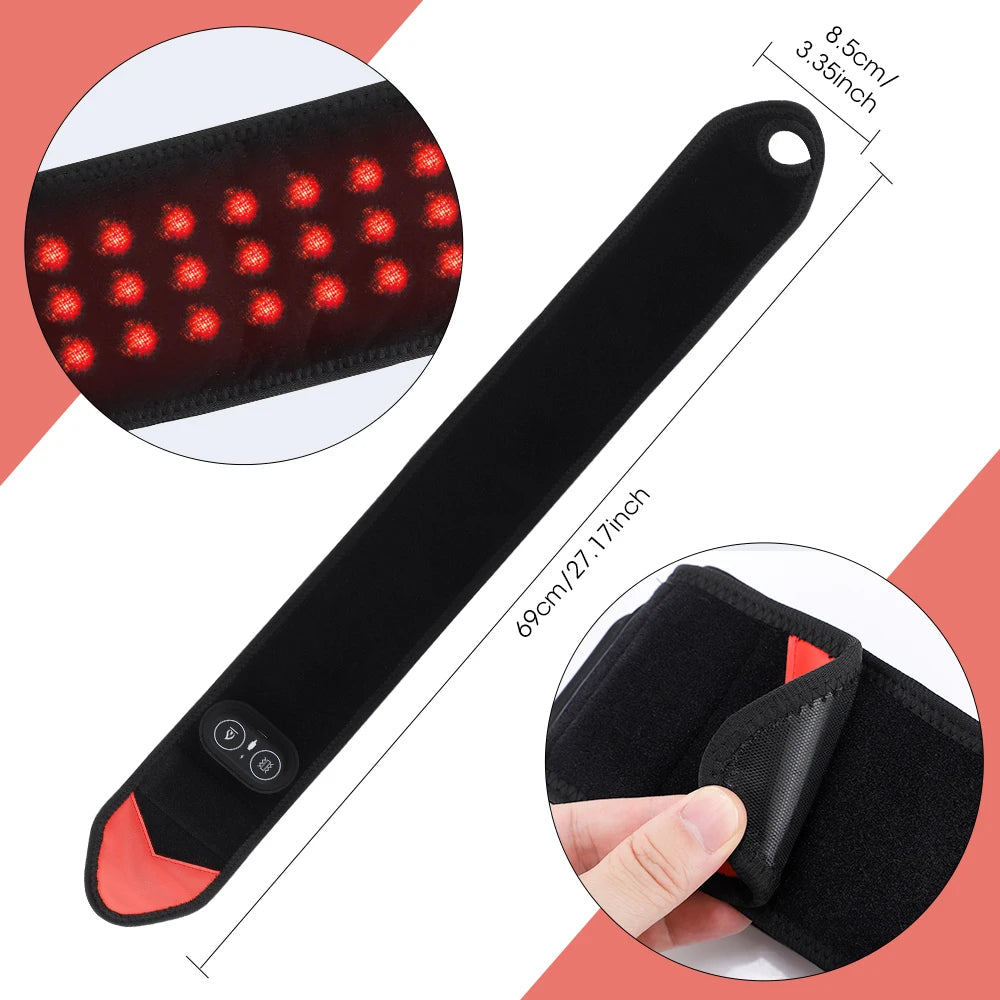 Hailicare Wireless Vibration Heating Wrap With Red Light Therapy