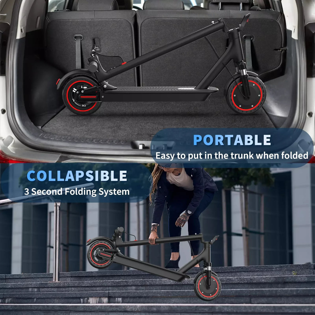 Ladped 350W Electric Scooter With Smart App And Dual Suspension