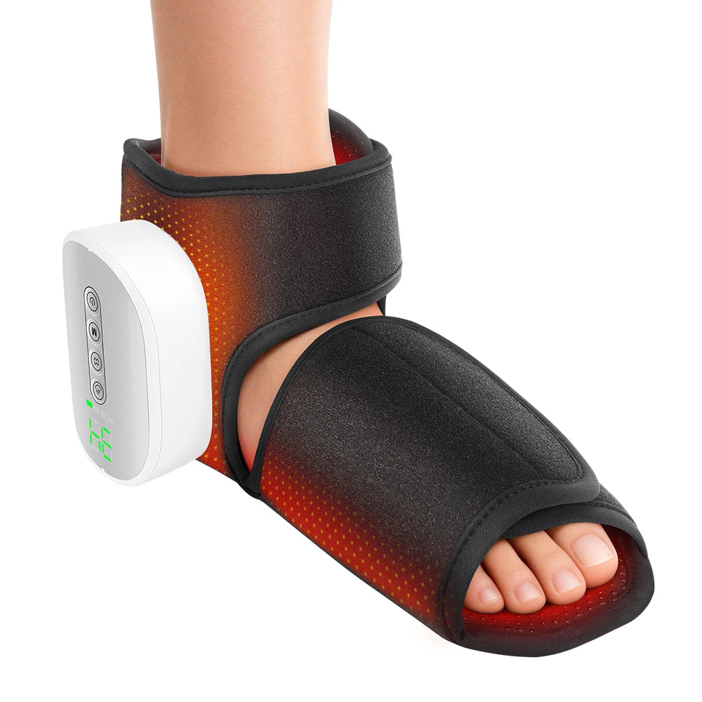 Hailicare Heated Ankle Foot Massager With Air Compression And Heat