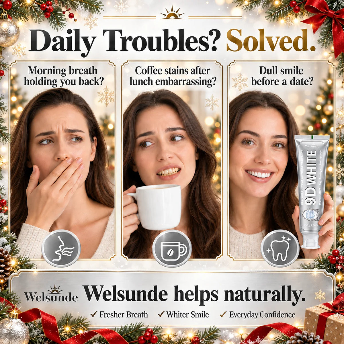 Welsunde Hydroxyapatite Whitening Toothpaste For Enamel And Fresh Breath