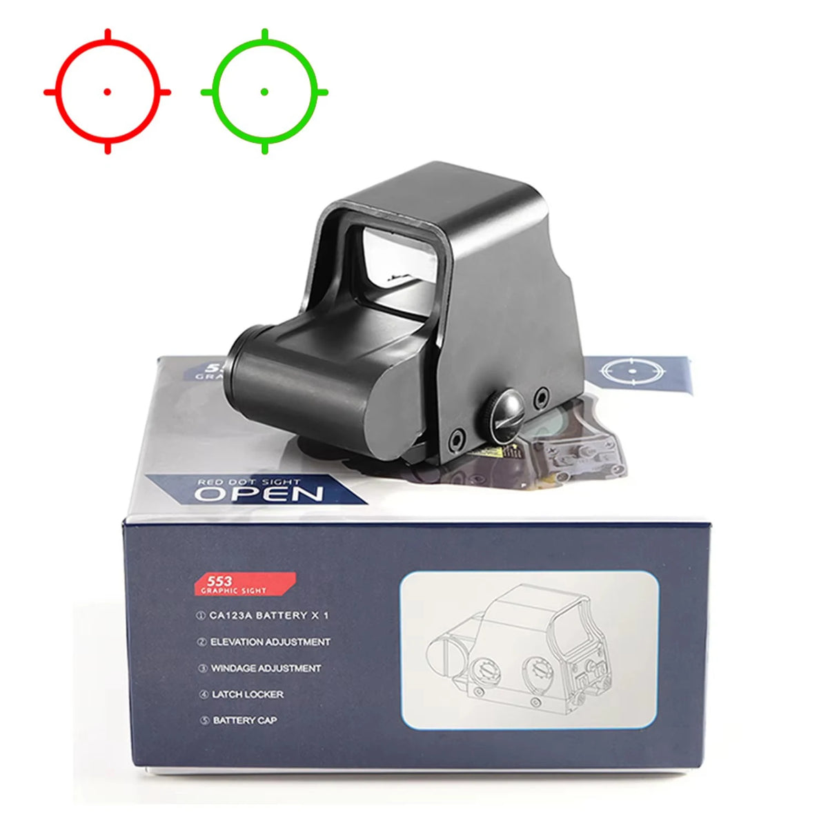 Nabila Holographic Red Dot Sight With Picatinny Rail Mount