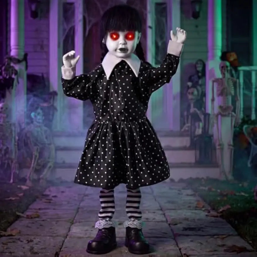 Joyfy Animated Halloween Ghost Doll With Glowing Eyes Spooky Sounds
