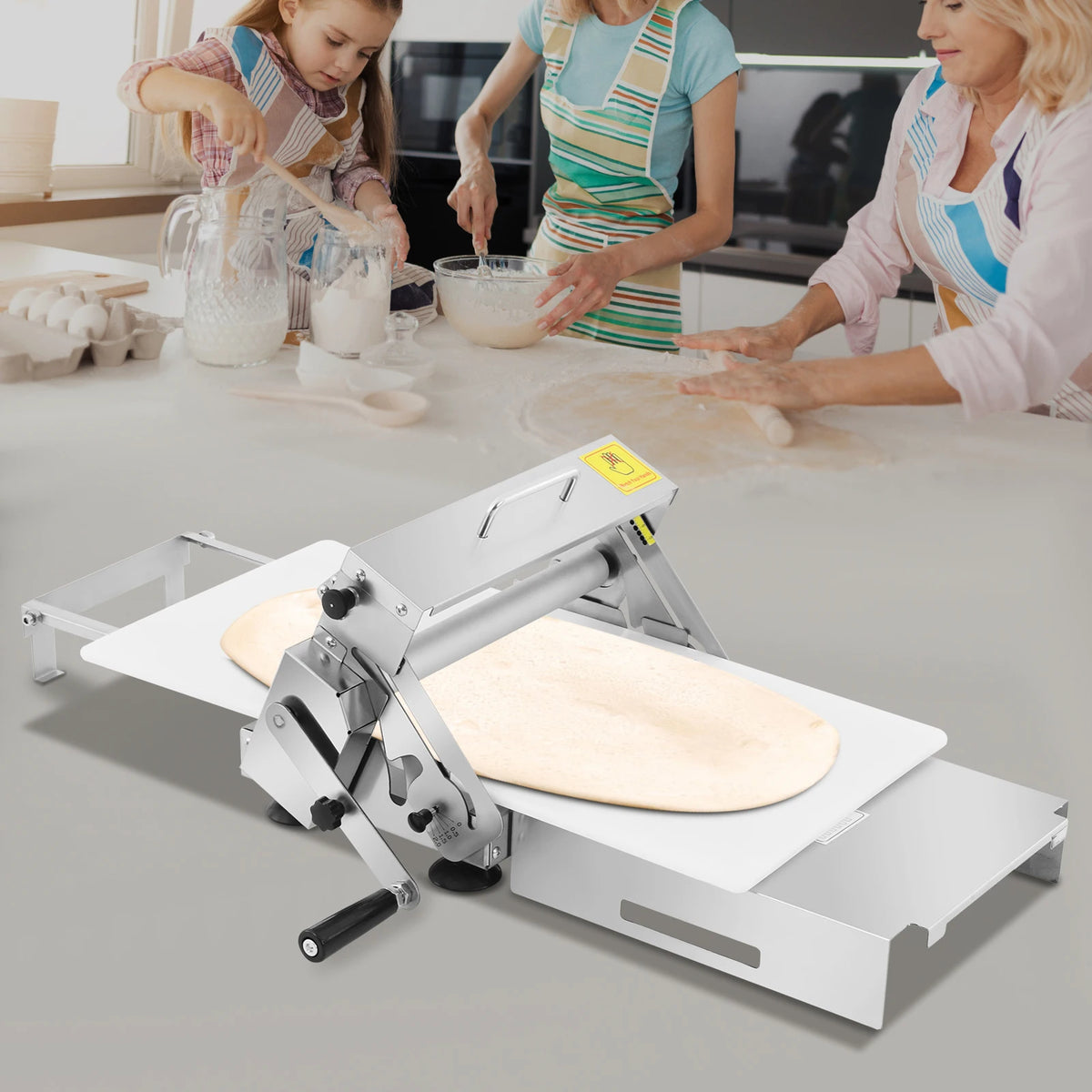 Bymaocar Manual Dough Sheeter for Pastry and Noodle Making