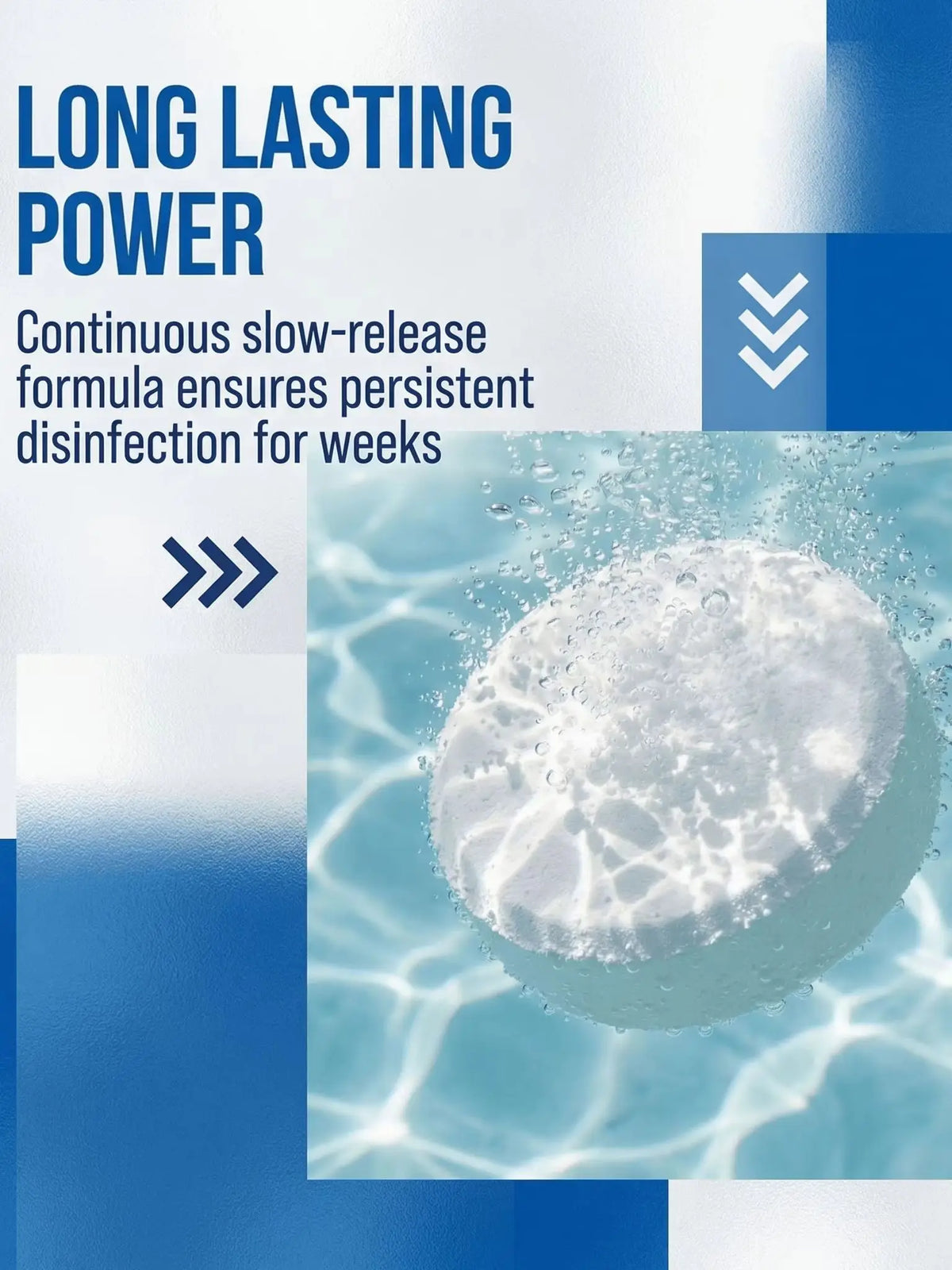 Slow Dissolving Stabilized Chlorine Tablets for Swimming Pools