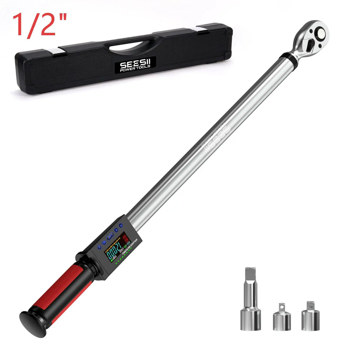 SEESII Digital Torque Wrench Kit With LCD And LED Alarm