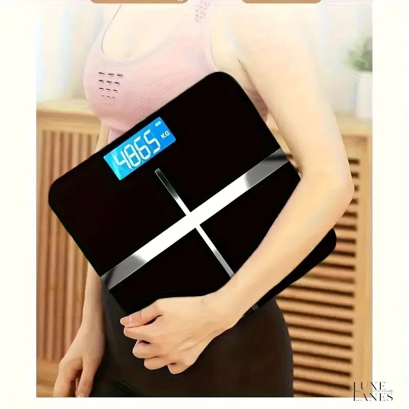 Digital Body Weight Scale With Backlit LCD And Temperature Display
