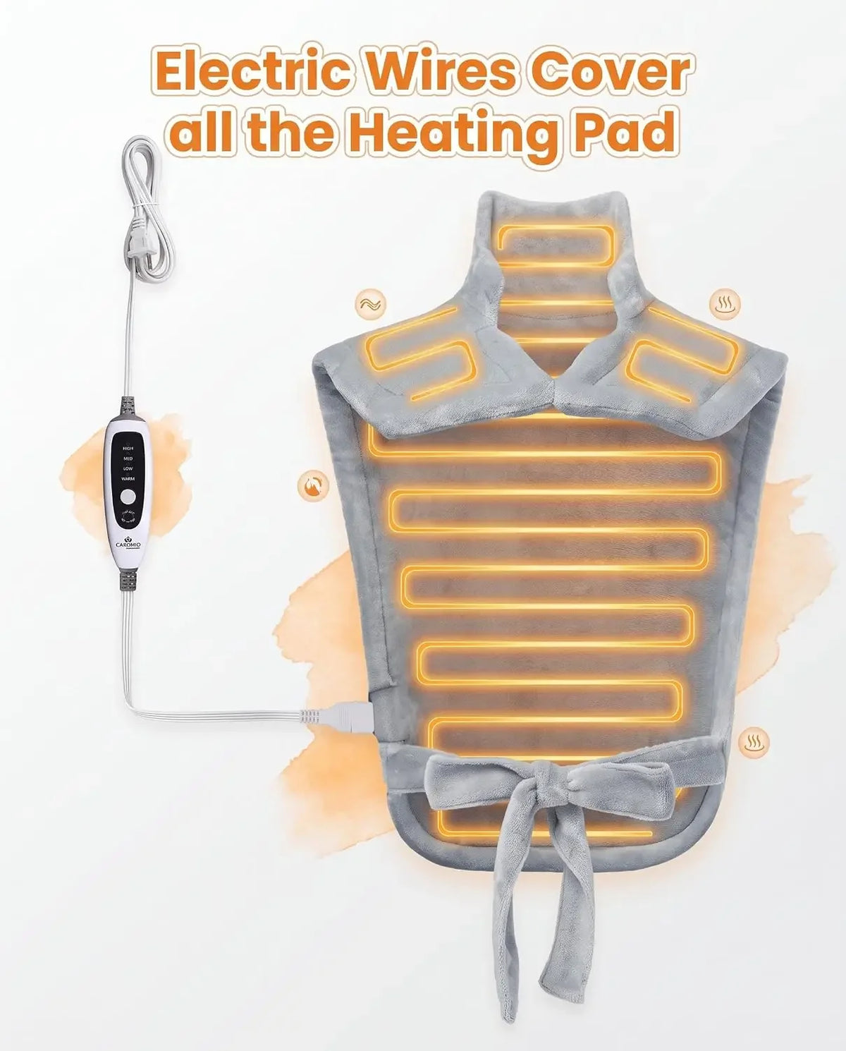 Weighted Electric Heating Pad for Back Neck and Shoulders
