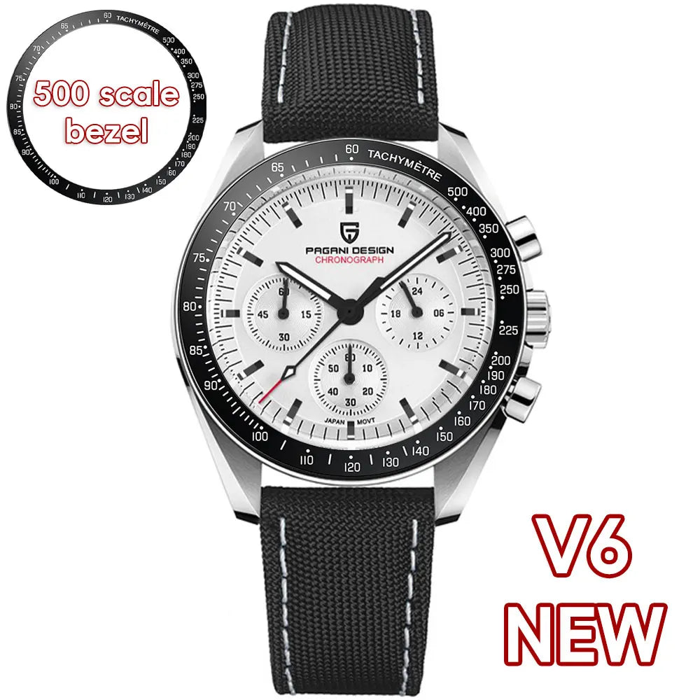 PAGANI DESIGN Men's Quartz Chronograph Sport Watch With Sapphire Glass