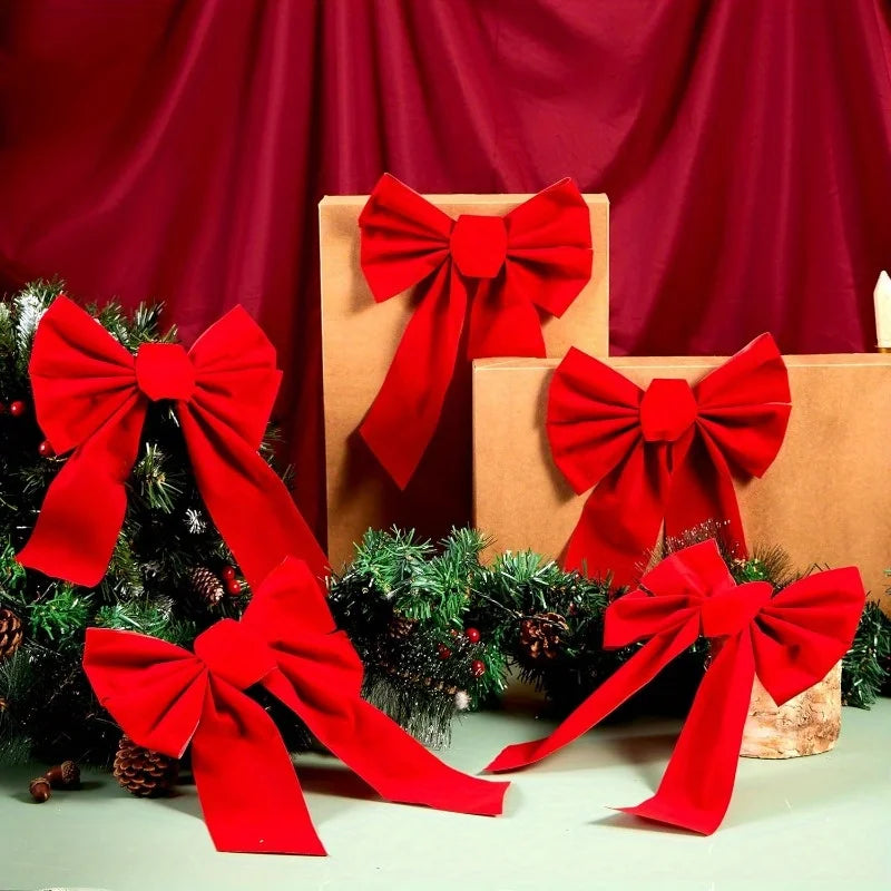 Joyfy Christmas Velvet Bows for Wreaths Garlands and Tree Decor
