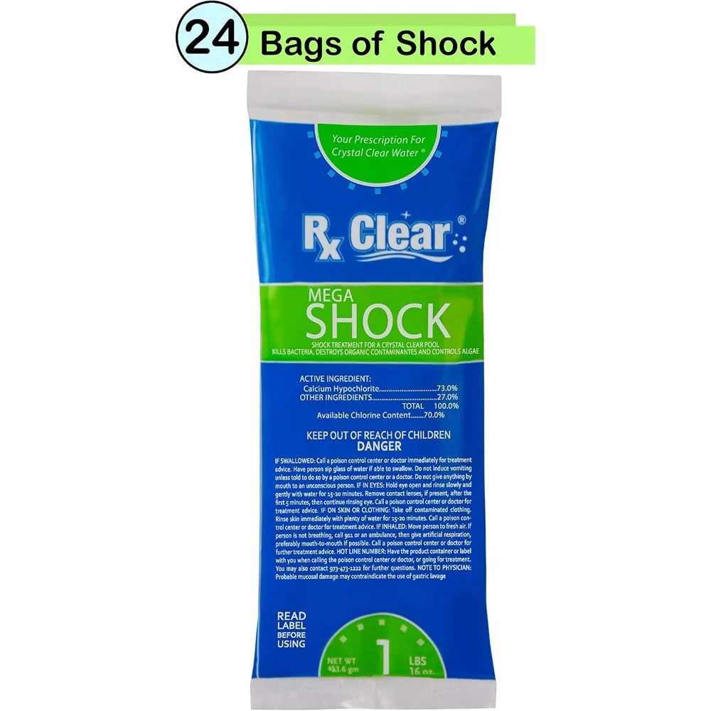 Rx Clear Mega Shock 73 Percent Calcium Hypochlorite Pool Sanitizer