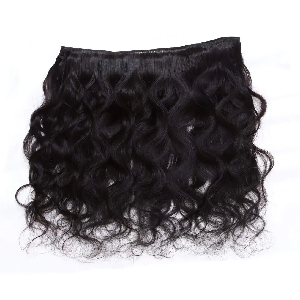 Gureimi Brazilian Body Wave Human Hair Bundles With Lace Closure
