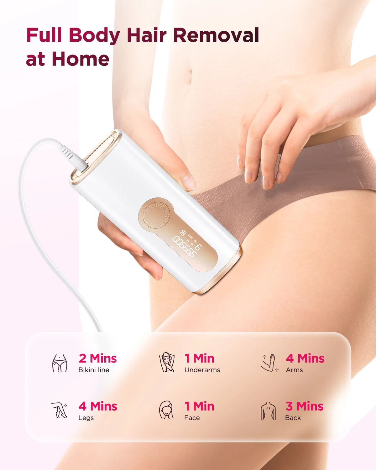 Totmizby IPL Laser Hair Removal Device for Face and Body