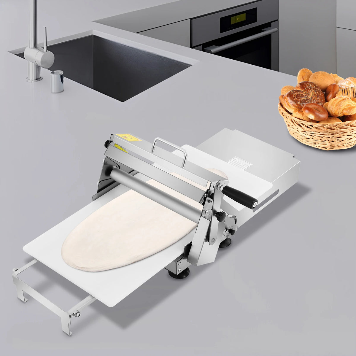 Bymaocar Manual Dough Sheeter for Pastry and Noodle Making