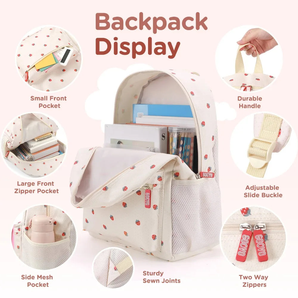 Girls School Backpack Set With Lunch Bag And Pencil Case