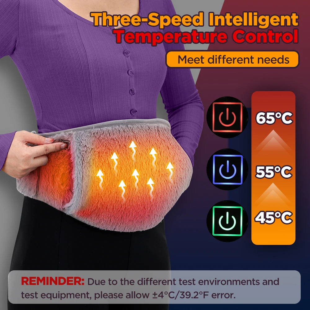 Hailicare Graphene Heated Abdominal Belt for Uterine and Hand Warming