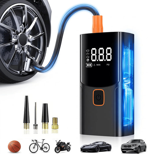 STSCELZ Portable Digital Tire Inflator for Cars Motorcycles and Bicycles
