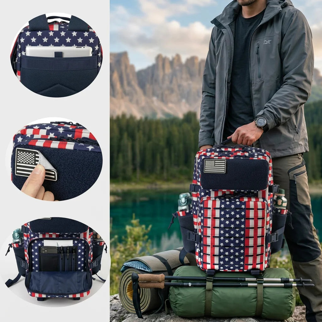 ReFire Gear Tactical MOLLE Backpack for Hiking Camping and Travel