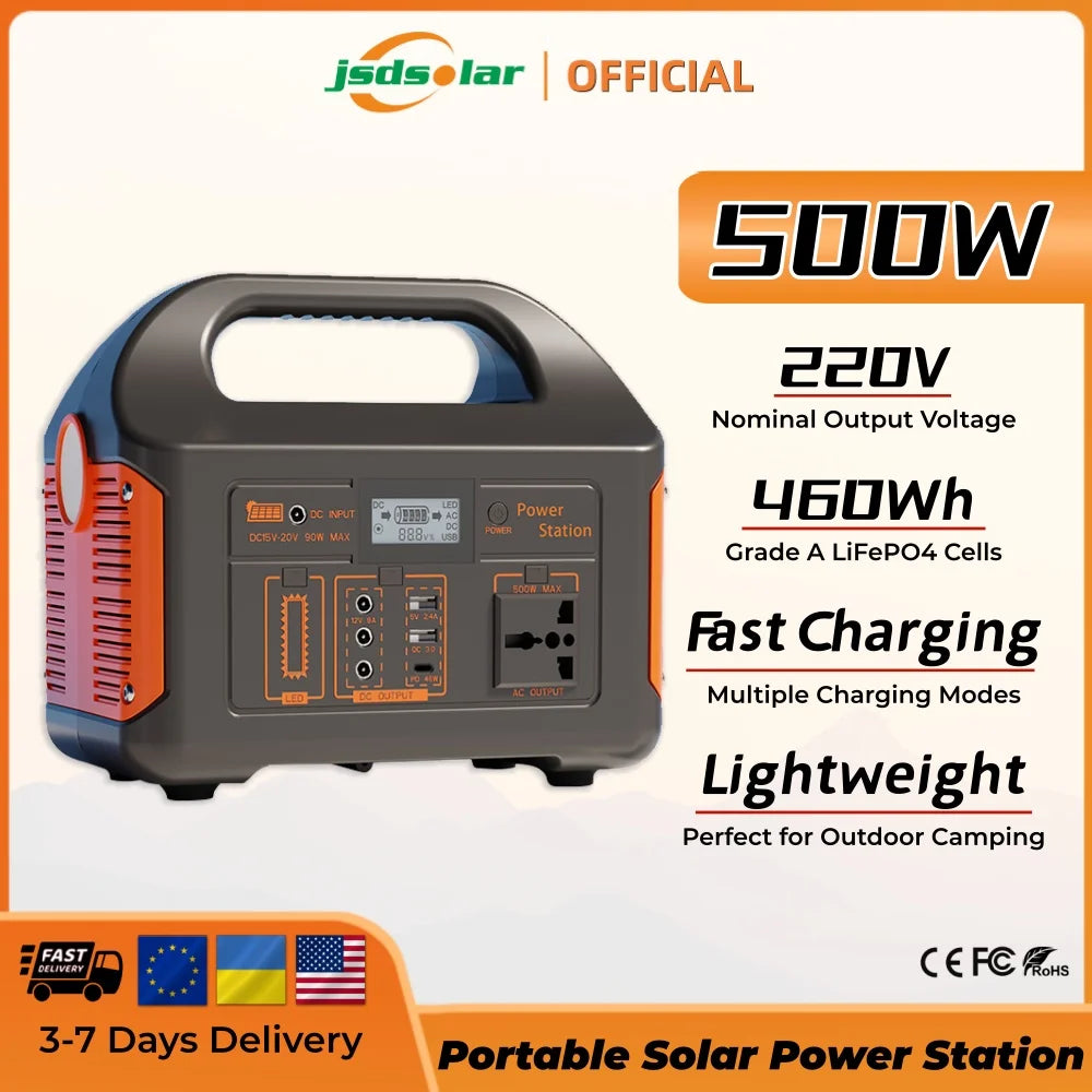 Jsdsolar Portable Solar Power Station With LiFePO4 Battery