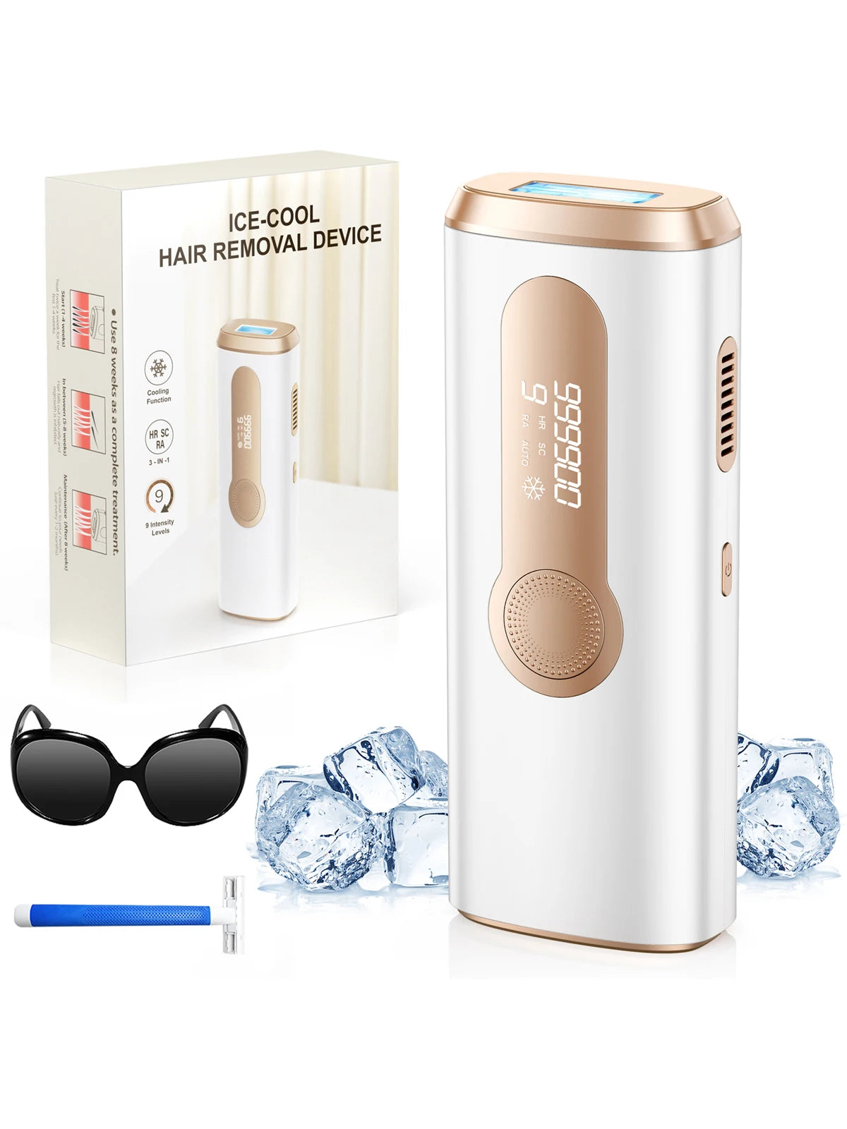 Totmizby IPL Laser Hair Removal Device for Face and Body