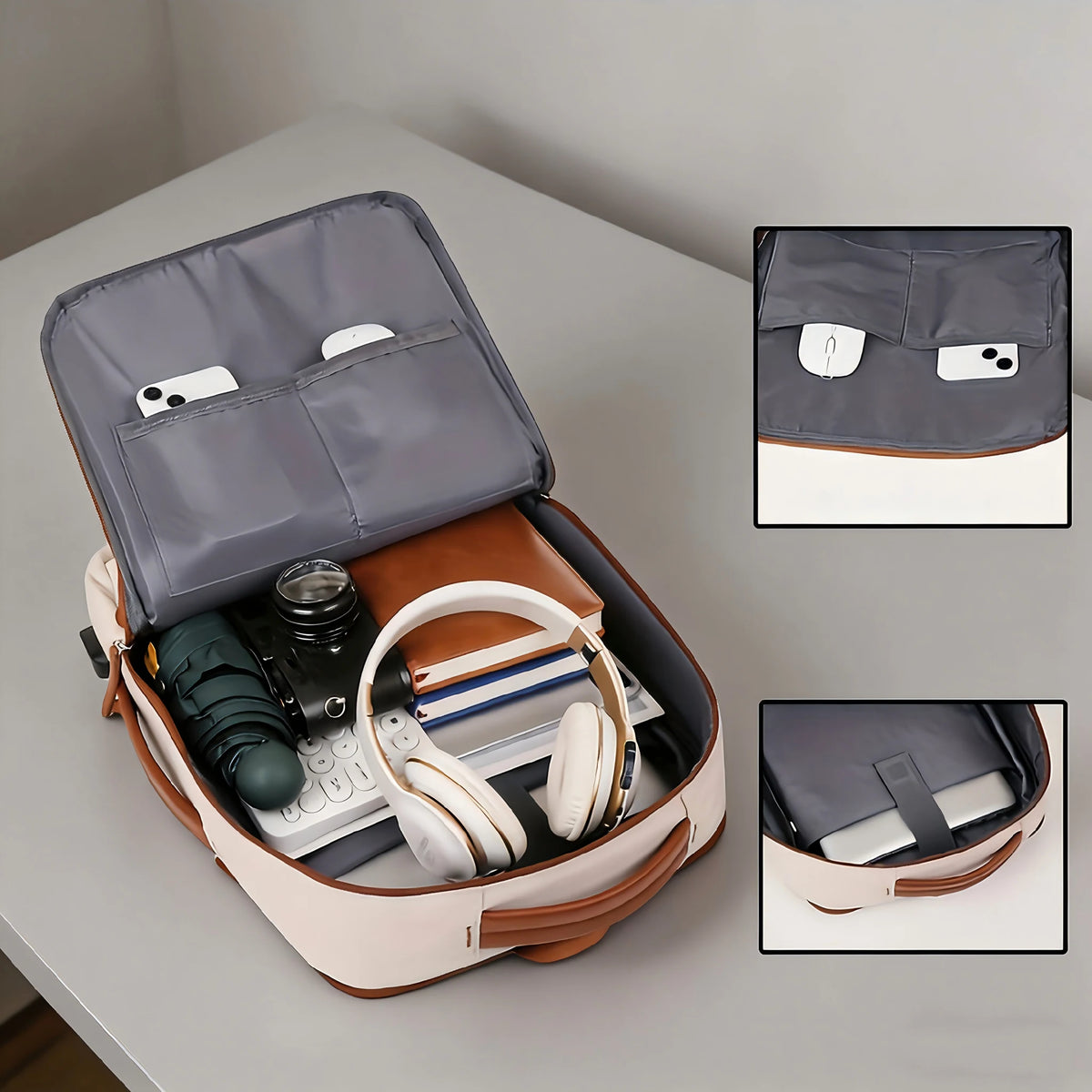OGEHUAFEE Expandable Travel Laptop Backpack With Storage Bags