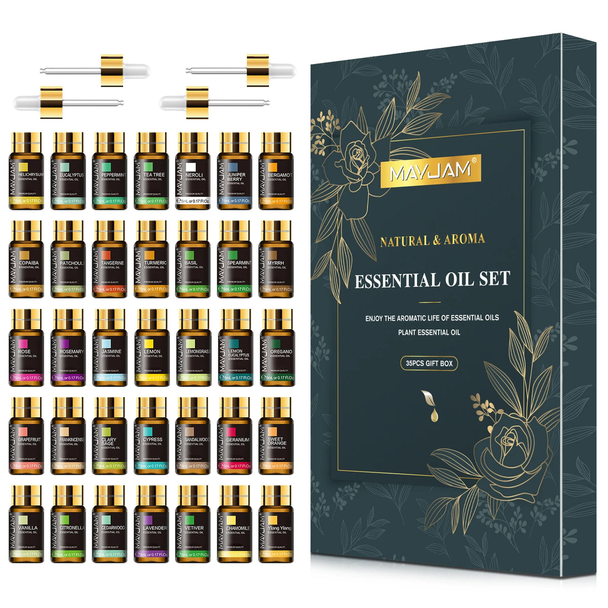 MAYJAM Essential Oils Gift Set for Aromatherapy and Home Fragrance
