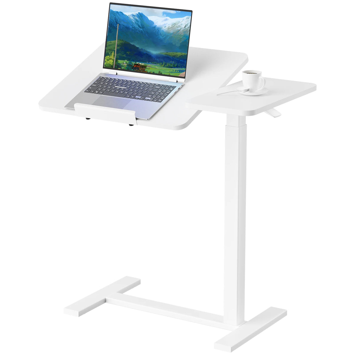 JHK Adjustable Overbed Lap Desk With Wheels And Tilting Top