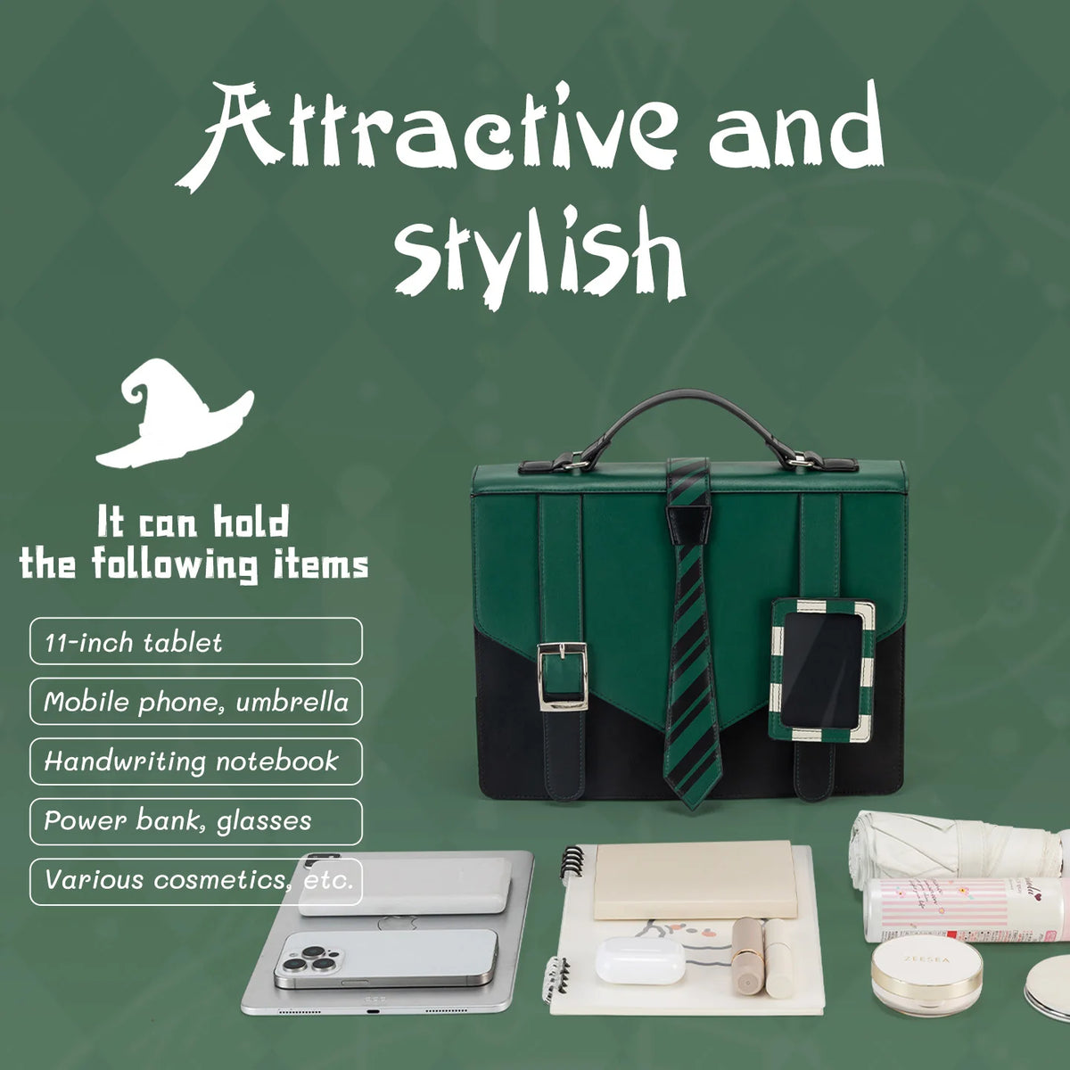 Forest Postman Stamp Display Window Ita Bag with Carrying Options
