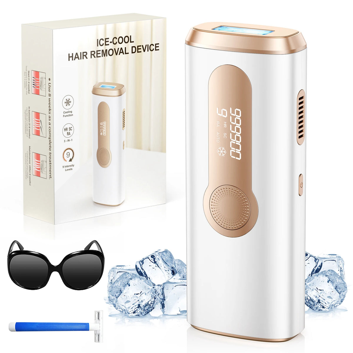 Totmizby IPL Laser Hair Removal Device for Face and Body