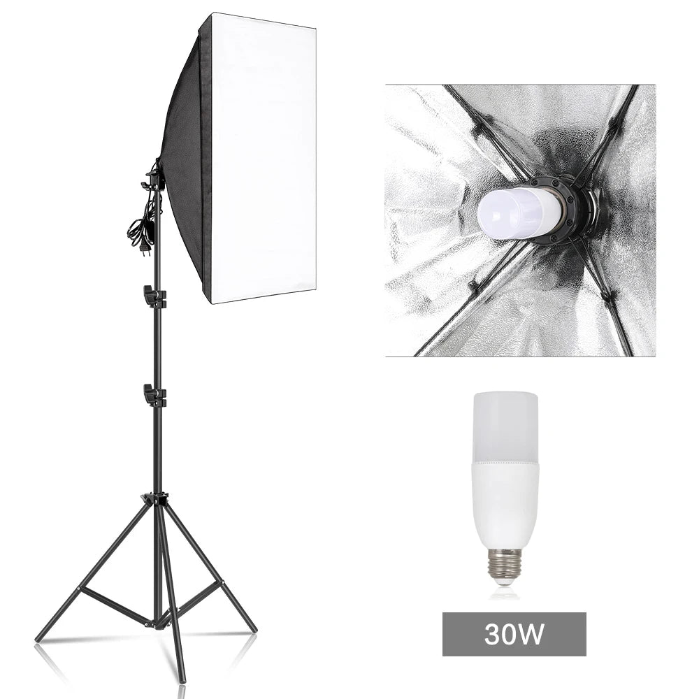SH Professional Photography Softbox Lighting Kit for Studio Portraits