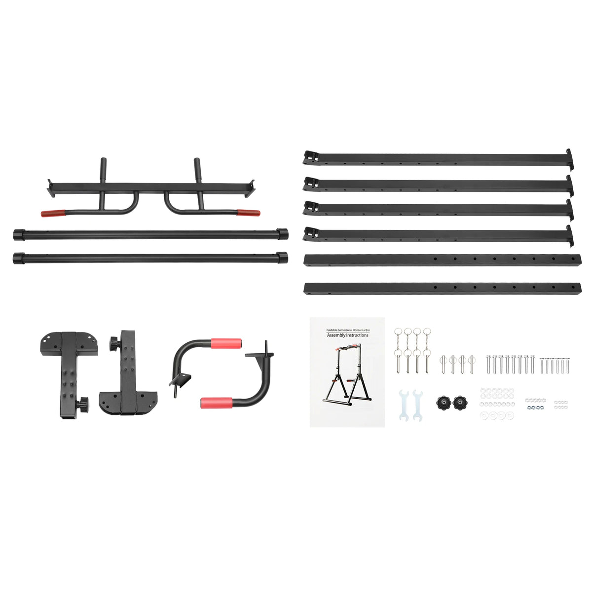 Adjustable Foldable Pull Up Bar Home Gym Strength Training Station