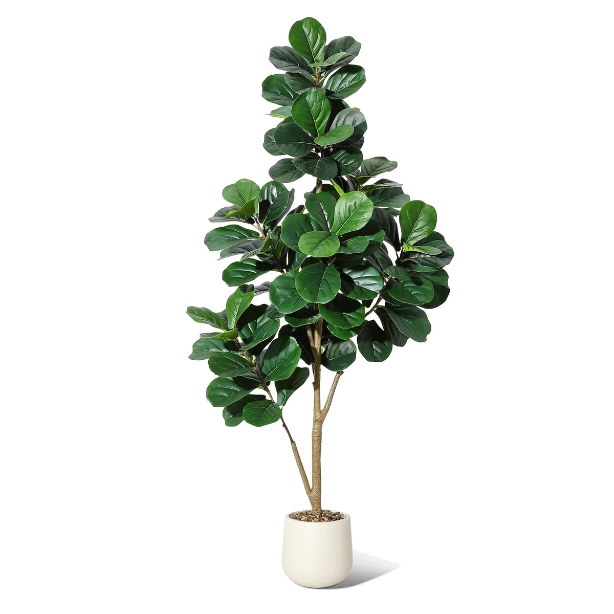 HiMISS Artificial Fiddle Leaf Fig Tree in Decorative Planter
